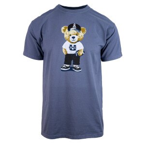U-State teddy bear football indigo blue unisex t-shirt